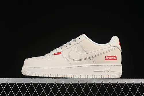 All categories Nk Air Force 1 Air Force series Nk Air Force 1 Low Air Force low top Nike Air Force 1'07 Low Supreme co-branded versatile beige Air Force 1 low top casual sneakers CS5288-011
